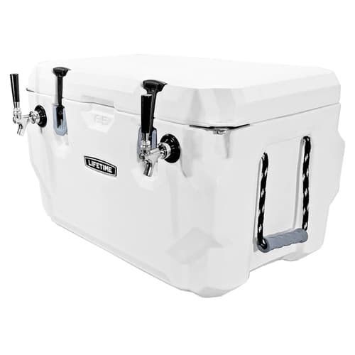 Jockey Box Picnic SS Cooler, 65QT, 2 Faucets, 2 x 120' Coils